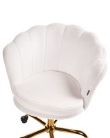 Chaise de bureau en velours avec base pivotante dorée, design moderne, écologique, pour usage commercial, bureau à domicile, appartement, parc, sous-sol