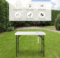 Table de nettoyage portable et économique en plastique soufflé pour poissons et légumes en extérieur