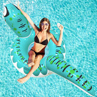 Dinosaure été plage piscine gonflable poignées durables équipement de jeu d'eau pour jeux de fête piscine jouets Tube radeau salon