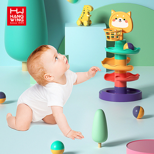 Jeu d'interaction parent-enfant HW TOYS, jeu éducatif coloré, ensemble de jeu, tour tournante, amusement pour bébé, boule roulante - Product Image 4