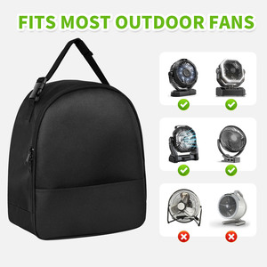 Camping <b>Fan</b> Storage Bag Black Waterproof Portable Outdoor Sports Protective <b>Case</b> With Interior Zipper Pocket - Product Image 3