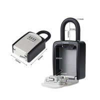 Boîte à clés portable avec code à 4 chiffres et mot de passe pour bureau à domicile avec poignée