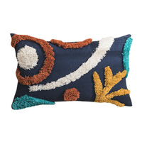 Innermor 2025 Floral personnalisé oreiller nouveau Design tufté broderie décorative housse de coussin tissé poinçon aiguille térylène coton