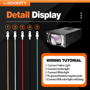Leddeity Z2S 30W 3600lm Vàng <span class=keywords><strong>LED</strong></span> Sương Mù Ánh Sáng 12V 6000K Xe <span class=keywords><strong>LED</strong></span> Làm Việc Spotlight Điều Kiện Mới Cho Xe Máy Và Xe Ô Tô - Product Image 3