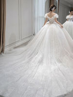 S4659N 2026 Nouvelle Robe de Mariée de Luxe Coupe A-line avec Fleurs 3D et Cristaux, Décolleté Cœur, Style Princesse, Idéale pour la Danse et les Cérémonies