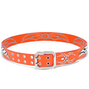 Cinturón Vaquero Occidental de Cuero PU para Hombre y Mujer, Diseño Nuevo, Moda Occidental, Estilo Vaquera Y2K, con Tachuelas y Pedrería, Cinturón de Araña - Product Image 5