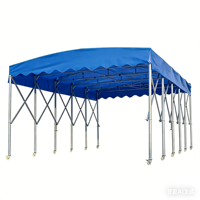   Carpa de Almacenamiento Móvil de PVC para Camping - Toldo Telescópico Plegable Portátil para Campamentos al Aire Libre