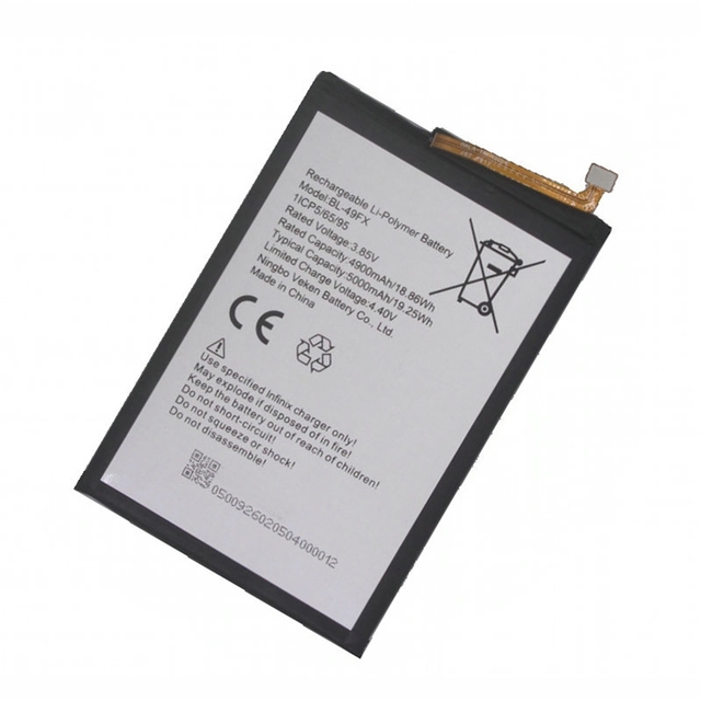 BL-49FX 5000mAh Li-ion Polymer Replacement Battery for Infinix Hot 8/9 Note 7/Lite CE RoHS Certified 800+ Cycles Double IC