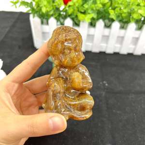 Prix d'usine, vente en gros de sculptures de <span class=keywords><strong>Bouddha</strong></span> en aventurine, pierre précieuse naturelle - Product Image 3