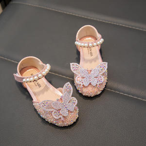 Sandalias de Princesa para Niñas, Primavera/Verano 2026, Cierre de Velcro en el Tobillo, Punta Cerrada, Estilo Coreano, con Pedrería, Suela Suave - Product Image 6