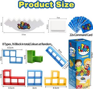 2024 nóng bán 48pcs 3D tetras tháp cân bằng xếp chồng trò chơi xây dựng đồ chơi hoặc trẻ em & người lớn trò chơi hội đồng quản trị - Product Image 2