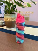 Bouteille d'eau pliable en silicone isotherme pour sport, tasse à café réutilisable et extensible, idéale pour la randonnée, design moderne
