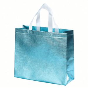 Custom <b>Printed</b> Logo Reusable Foldable PP Coated Laser Non-Woven Fabric Bags - Product Image 3
