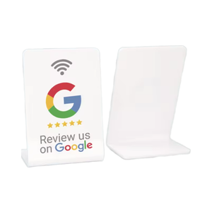 Supporto da Tavolo NFC Personalizzabile Impermeabile ISO 14443A per Recensioni Google <span class=keywords><strong>YouTube</strong></span>, Codice <span class=keywords><strong>QR</strong></span>, Controllo Accessi RFID, PVC Personalizzato - Product Image 2