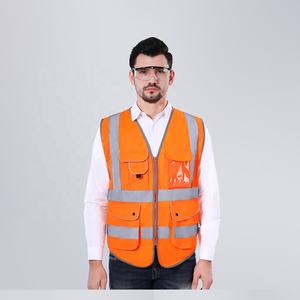 Wejuch أرخص بالجملة عالية الوضوح مع جيوب بناء سحاب سترة سلامة عاكسة سترة عاكسة للأمن - Product Image 2