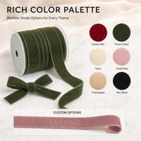 Ruban en velours vert en rouleau pour emballage de boîtes cadeaux de Noël, bouquets, emballage de bijoux, décoration de fête DIY, nœuds