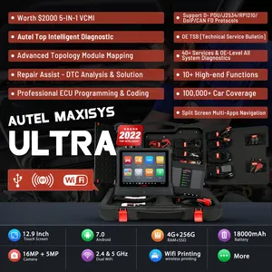 Autel Maxisys Ultra MS Siêu Ô Tô Chẩn Đoán J2534 ECU Lập Trình 40 + Dịch Vụ Bàn Thờ Công Cụ Chẩn Đoán Máy Quét