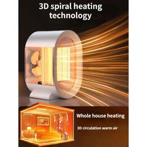 Calentador eléctrico portátil Estufa de calefacción para habitación Mini radiador doméstico Máquina de calentamiento remoto para calentadores de escritorio de invierno 1200W - Product Image 5