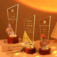Trophée créatif, design éblouissant en cristal K9, médailles de récompense pour la conférence annuelle de l'entreprise, nouveau trophée avec logo gravé