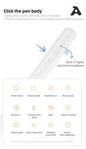 Lápiz Táctil Bluetooth para iPad y Tablet con Funciones de Búsqueda por IA, Grabación, Rechazo de Palma y Logotipo Personalizado con IA - Product Image 3