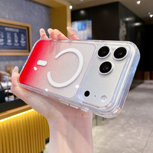 Fundas Magnéticas Brillantes para Teléfonos Inteligentes iPhone 17ProMax 16Plus 15 14 13, Cubierta Trasera con Protección Inalámbrica para iPhone 17Air - Product Image 4