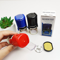 Tampon auto-encreur rond 25mm personnalisé pour bureau Tampon auto-encreur en caoutchouc pré-encreur automatique pour texte rond
