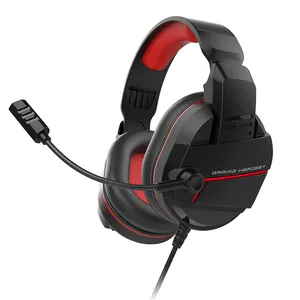 GX15 Black Red Headset Over-Ear Earphones Gaming Headphones Deep Bass Stereo Headset