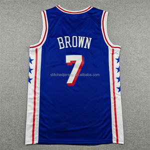 Camiseta de Baloncesto Cosida Estilo Moderno para Hombre 2026, VJ Edgecombe, Jaylen Brown, Joel Embiid 3, Iverson, Tyrese Maxey, Paul George, Tallas S-2XL - Product Image 3