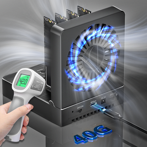 Fideco yeni alüminyum 4 bay usb 4 40Gbps büyük fan nvme ssd yerleştirme <span class=keywords><strong>m</strong></span>.<span class=keywords><strong>2</strong></span> nvme klon teksir - Product Image 5