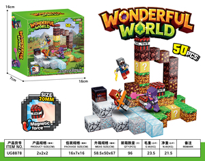 Lot de 50 blocs magnétiques en gros – Cube mystère porte-bonheur, <span class=keywords><strong>jeu</strong></span> vidéo Portal Ruin – Jouets de collection pour détaillants - Product Image 3