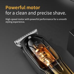 Tondeuse électrique sans fil OEM, nouvelle, pour hommes, machine à raser, rechargeable, tondeuse à <span class=keywords><strong>barbe</strong></span> électrique dorée pour hommes - Product Image 4