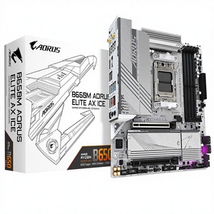 Carte mère GIGABYTE B650M AORUS Elite <span class=keywords><strong>AX</strong></span> ICE AMD AM5 MATX, nouvelle série 9000/8000/7000, DDR5, 12+<span class=keywords><strong>2</strong></span>+<span class=keywords><strong>2</strong></span> Power <span class=keywords><strong>Phase</strong></span>, ports PCIe M.<span class=keywords><strong>2</strong></span> - Product Image 1