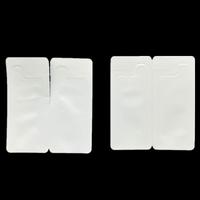 Lot de deux sachets personnalisés en aluminium, pochette cosmétique 2-en-1 connectée avec perforation et ligne de déchirement facile