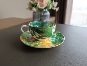 Luxury Dining Room Set Home Decor <b>Dinnerware</b> Sets Exquisite Ceramic Tropical Rain Forest Porcelain Hot Selling 4 Pcs Gift Box - Product Image 2