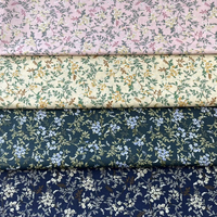 Tissu Popeline de Coton 40S Peigné Haute Densité Imprimé Numérique Motifs Botaniques Respirant Doux Tissé pour Robe