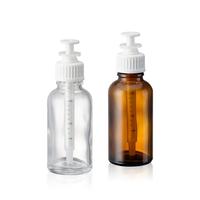 Flacon compte-gouttes en verre de 30 ml, seringue applicatrice, dosage pharmaceutique mesuré, emballage cosmétique, flacon en verre vide