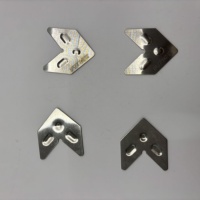 Plaque d'angle en acier inoxydable à deux points de fixation pour injection, connecteur d'angle en aluminium pour colle de fenêtre
