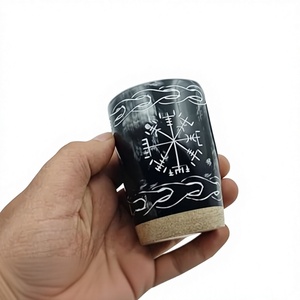 Natural Horn <b>Shot</b> <b>Glass</b> <b>Set</b> Mini Agate Drinking Cup Polished Buffalo Horn Viking Style Animal Design Eco-Friendly FAIZA CRAFT - Product Image 1