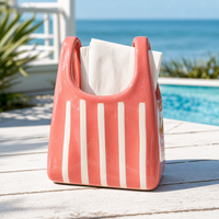 Sac fourre-tout décoratif personnalisé en gros avec imprimé floral frais pour cuillères, fourchettes et couteaux – Organisateur de vaisselle pour fêtes, mariages et hôtels