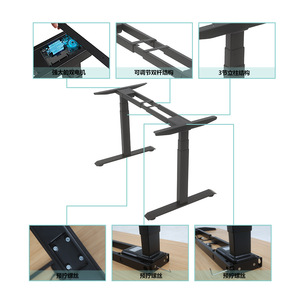 Height Adjustable Computer Desk Metal Frame Dual Motor Quick Assembly Home <b>Office</b> Use 65-125cm Lift Range CE Certified - Product Image 3