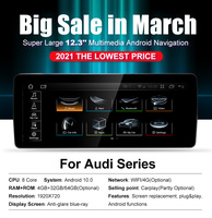 Reproductor Multimedia con Android 10 y navegación GPS para Audi, Radio de 12,3 pulgadas, 64GB ROM, Carplay, para A6l, A6, C6, 2005, 2008, 2009, 2010, 2011