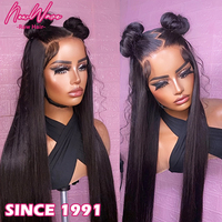 Peluca de Cabello Humano Virgen 13X6 con Frente de Encaje, Sin Enredos, Cutícula Alineada, Sin Pegamento, Full HD Transparente, Larga, 250% de Densidad, Rojiza