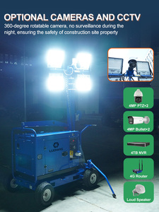 Torre de Iluminación LED Portátil LUDWIG Diesel IP65, Cámara de Vigilancia Móvil para Construcción, Minería y Estadios - Product Image 5