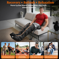 Masseur de jambes électrique sans fil à 5 chambres avec logo personnalisé, 6 modes, compression d'air, thérapie par pression de 40 à 220 mmHg