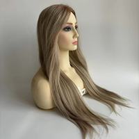 Perruque Lace Front en Cheveux Humains Russes Blond Cendré, Non Traités, Style Lisse Doux, Couleur Mixte, Perruque Lace Front 13*6