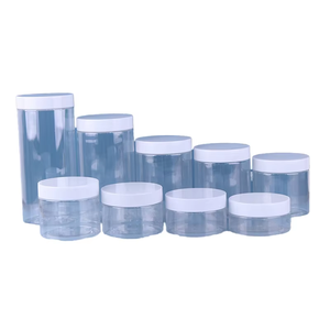 <b>Large</b> Capacity 350ml 500ml Clear Plastic Storage <b>Jars</b> Wholesale PET Airtight Canister for Dog Food Bin Treats - Product Image 4