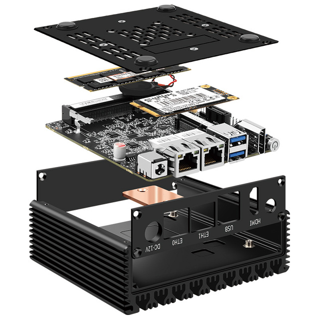 HOT Soft Routing Celeron N3050/N3160/N3700 Mini PC 6W Low Power Industrial Fanless Pocket PC Energy Saving Micro Computer