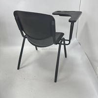 Chaise de formation empilable avec grande tablette d'écriture, structure en acier en forme de cœur, chaise d'étudiant en plastique PP pour salle de classe et conférences