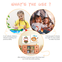 CHENISTORY Nouvelle peinture par numéros Art DIY Coloriage Peintures avec numéros Kits pour enfants Enfants 20x20 DIY Set