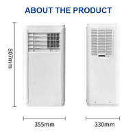 Climatiseur mobile AC 12000 BTU, refroidissement électrique, portable, en plastique, classe d'efficacité énergétique pour usage domestique